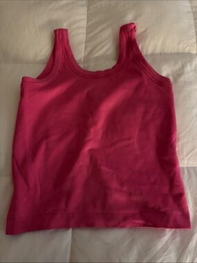 Pink Ribbed Tank Top - kids size xxl/16